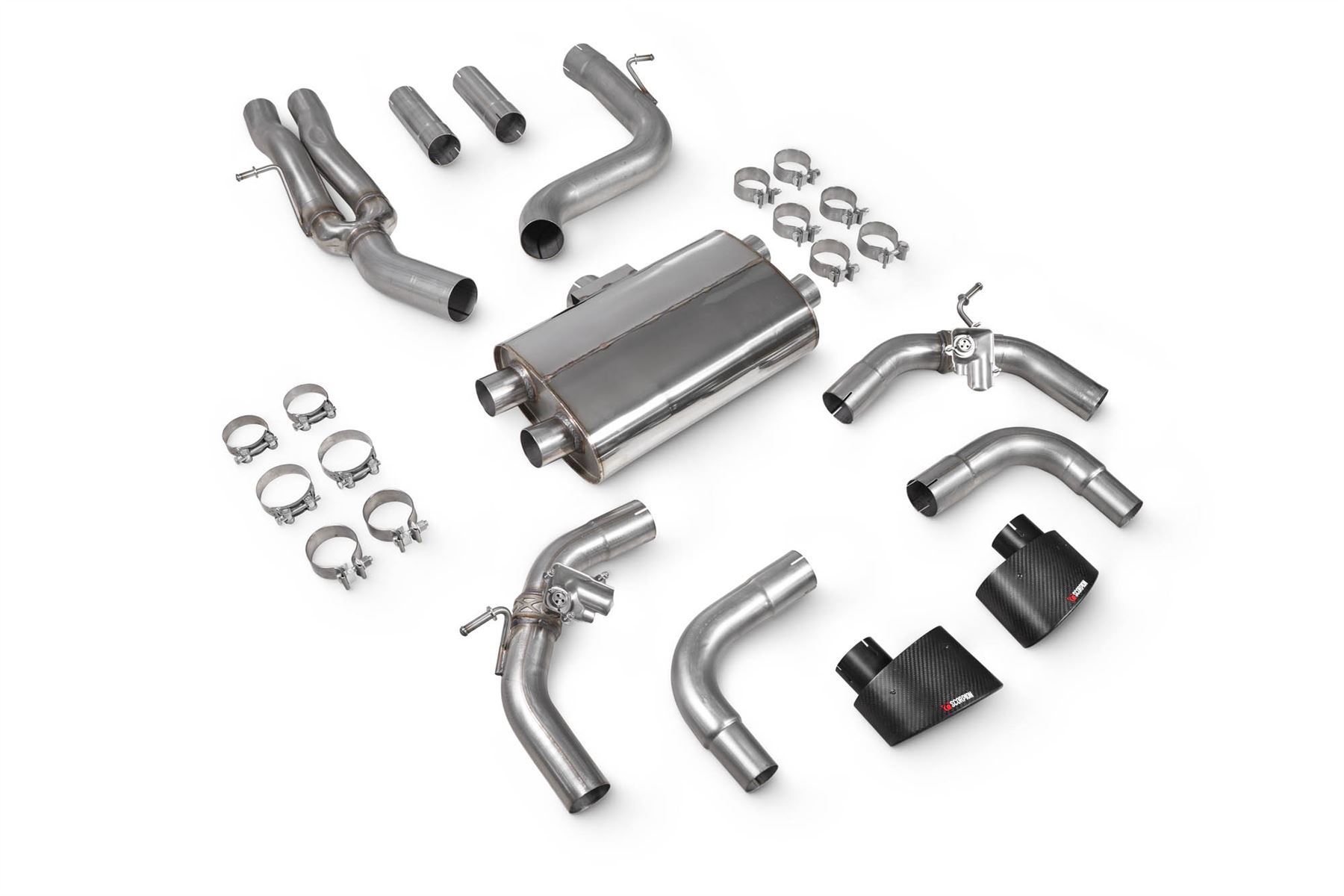 Scorpion Exhaust Non Res Cat-Back With Valves Audi RS3 8V Sportback Pre-Facelift 2015-2017