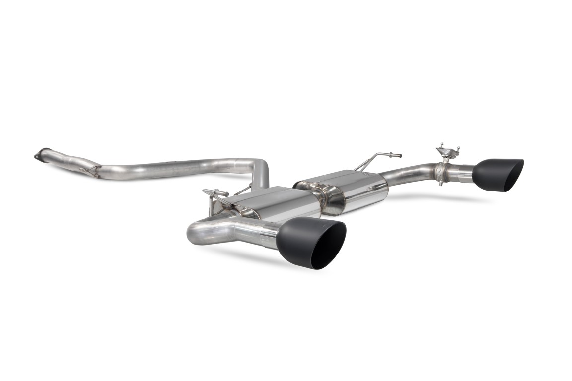 Scorpion Exhaust Non-Resonated GPF-Back With Electronic Valve Daytona Black Ceramic Tailpipe Hyundai i30N Performance GPF Model 2019-2022