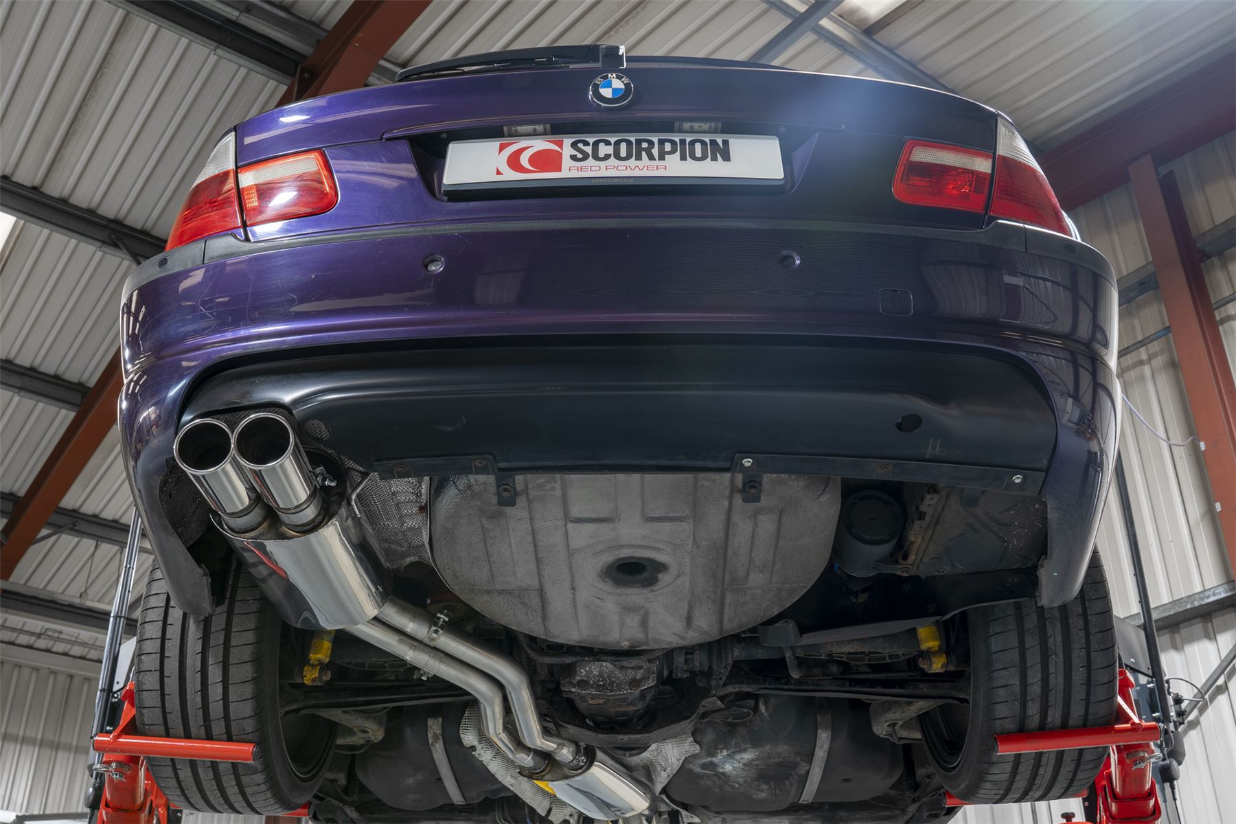Scorpion Exhaust Cat-Back System Twin Monaco Trims BMW 325 E46 RWD Petrol 2000-2006