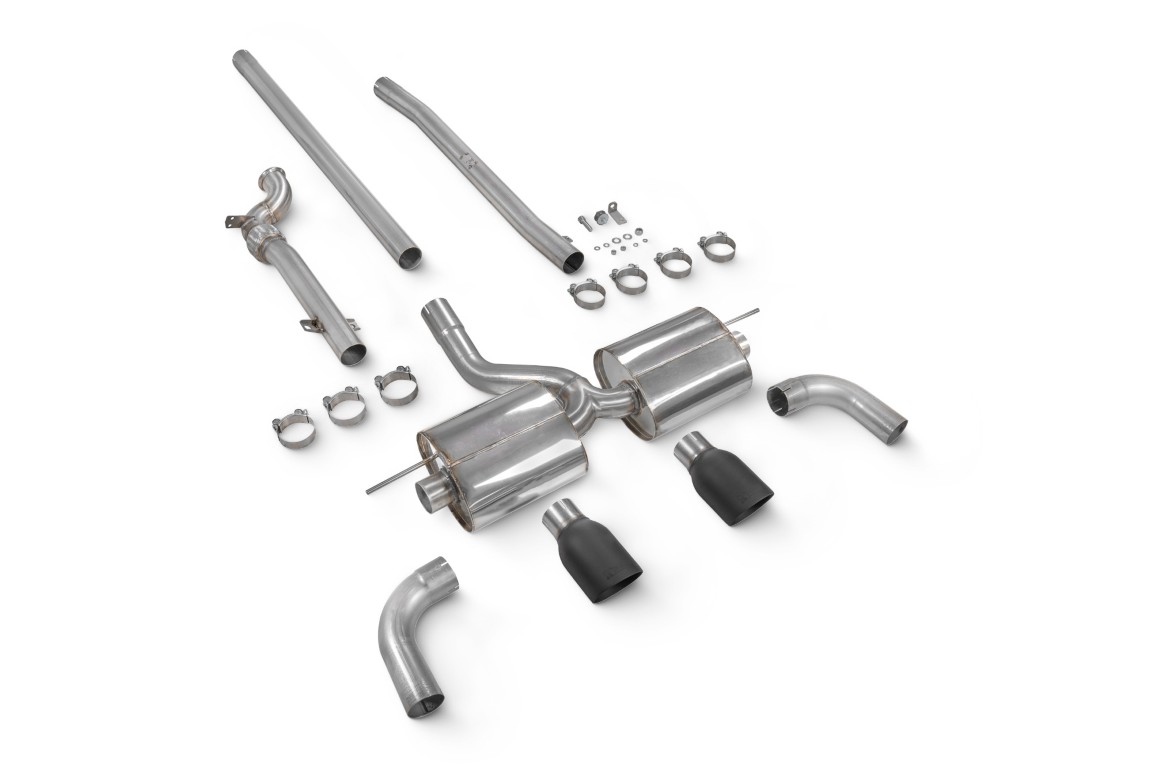 Scorpion Exhaust Non-Resonated Cat-Back System Daytona Black Ceramic Tailpipe Mini Cooper S Paceman R61 JCW 2010-2016
