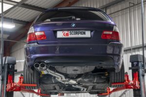 Scorpion Exhaust Cat-Back System Twin Monaco Trims BMW 330 E46 RWD Petrol 2000-2006