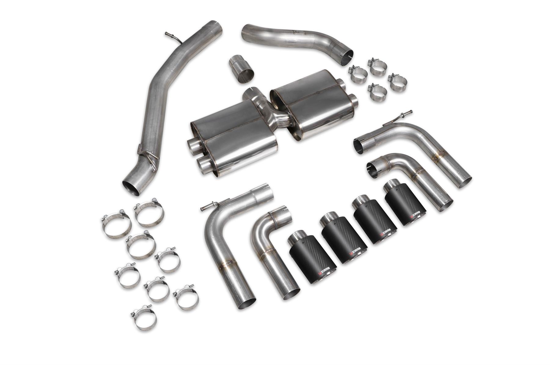 Scorpion Exhaust Non-Res/GPF Without Valves Audi S3 Saloon 8V 2013-2020