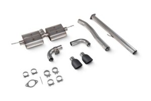 Scorpion Exhaust Non-Resonated GPF-Back System With Valves Daytona Black Ceramic Tailpipe Hyundai Kona N 2021-2023