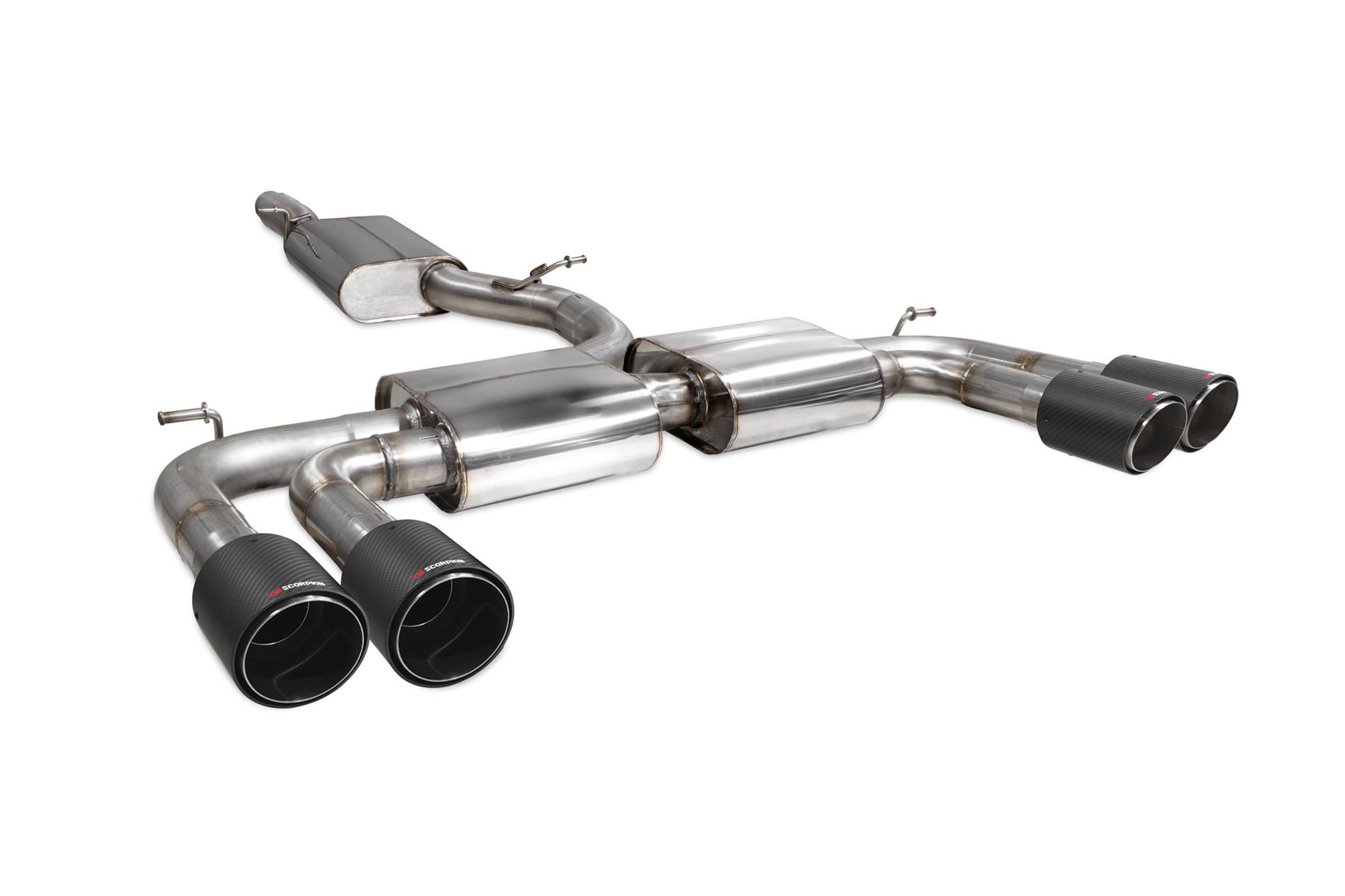 Scorpion Exhaust Resonated Cat/GPF No Valves Audi S3 Saloon 8V 2013-2020