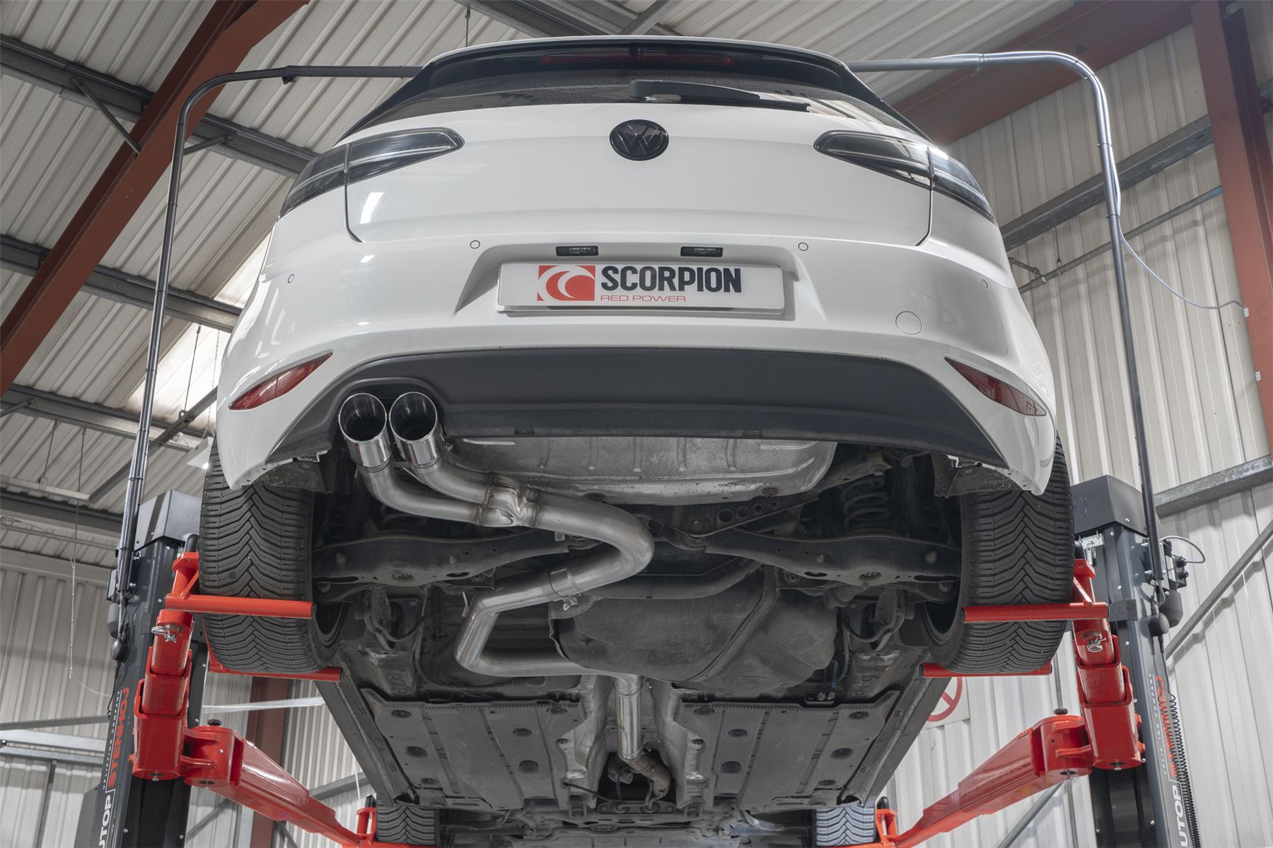 Scorpion Exhaust Cat Back System Polished Trims Volkswagen Golf GTD MK7 185PS 2013-2016