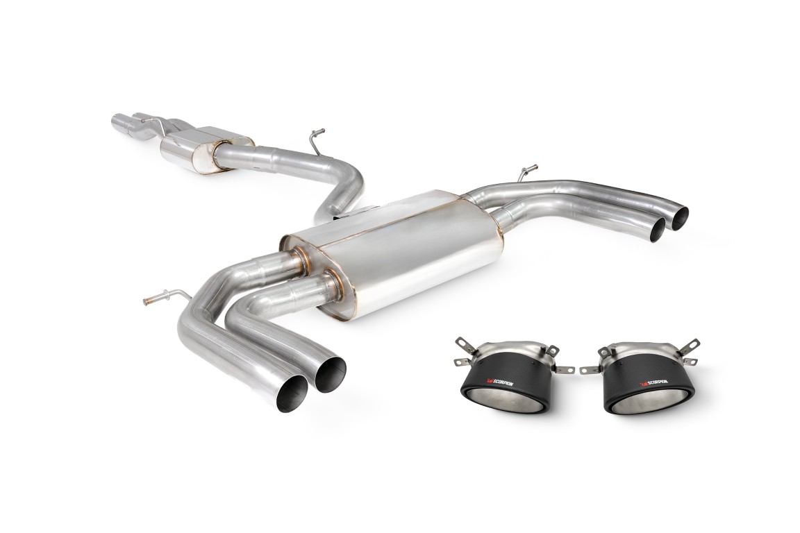 Scorpion Exhaust Resonated GPF-Back System Non Valved Ascari RS Tailpipe Audi RS3 8Y Sportback 2021-2026