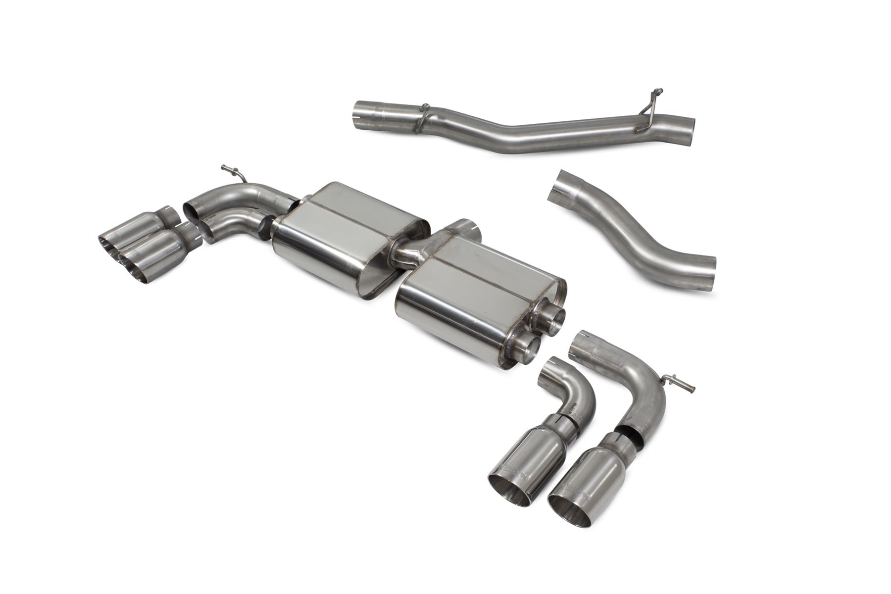 Scorpion Exhaust Non-Res Cat/GPF-Back System Without Valve Audi S3 2.0T 8V 3-Door/Sportback Pre-Facelift 2013-2016
