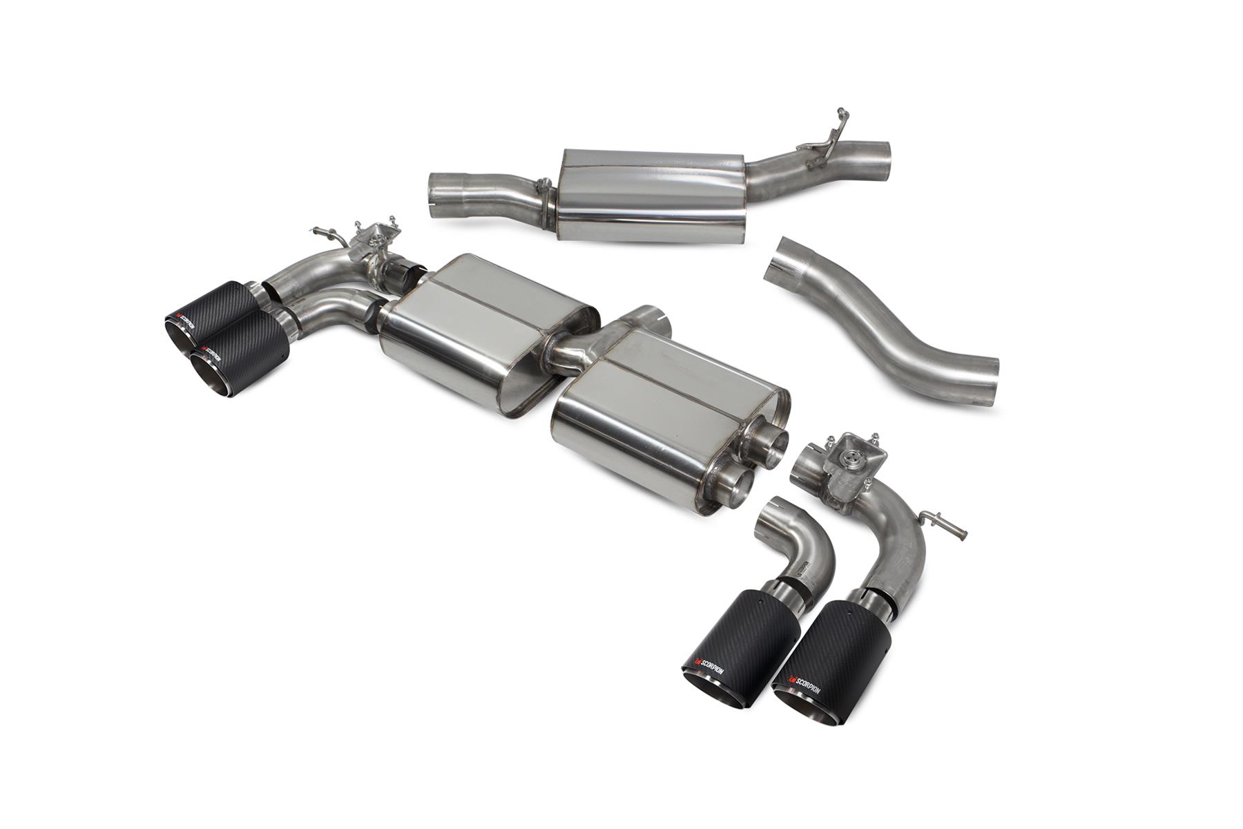 Scorpion Resonated Cat/GPF-Back & valves Volkswagen Golf R MK8/8.5 GPF Model 2021-2026