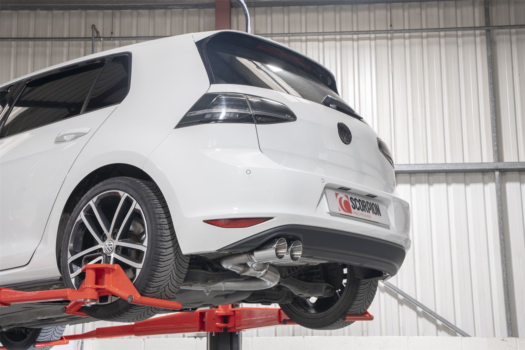 Scorpion Exhaust Cat Back System Polished Trims Volkswagen Golf GTD MK7 185PS 2013-2016
