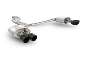 Scorpion Exhaust Non-Resonated Half System With No Valves Daytona Black Ceramic Tailpipe Audi S7 C7 2012-2018