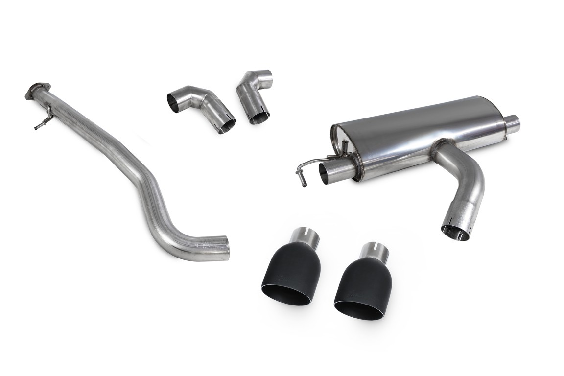 Scorpion Exhaust Non-Resonated GPF Back System Daytona Black Ceramic Tailpipe Toyota Yaris GR Circuit Pack Pre-Facelift 2020-2024