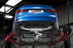 Scorpion Exhaust Non-Res Cat-Back No Valves Audi RS3 8V Saloon/Sedan Non-GPF Model 2017-2018