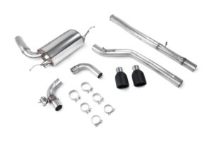 Scorpion Exhaust Cat-Back System With Electronic Valve Indy Black Ceramic Tailpipe Ford Focus MK3 RS Non-GPF Model 2016-2019