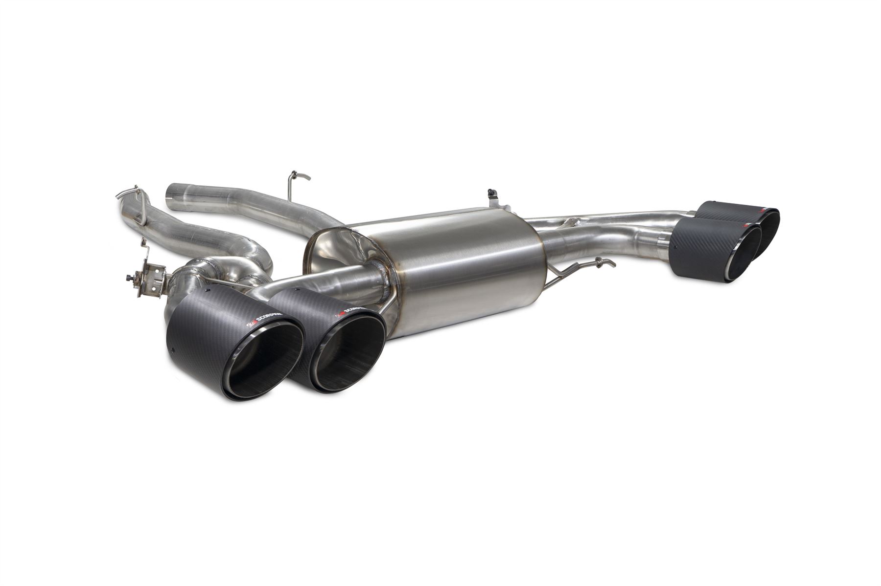 Scorpion Exhaust Half System with Valves Carbon Fibre Trims BMW X3 M Pre LCI 2019-2021