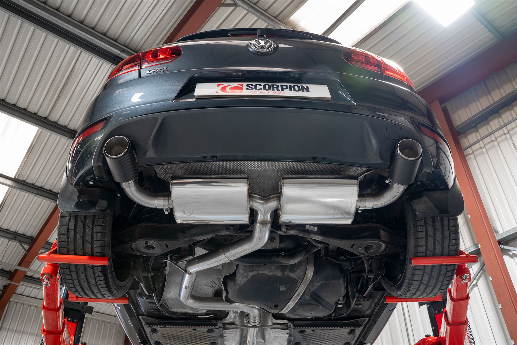 Scorpion Exhaust Non-Res Cat-Back Carbon Trims Volkswagen Golf GTI Mk6 Edition 35 2009-2013