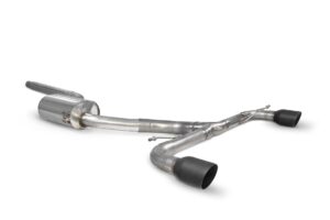 Scorpion Exhaust Resonated Predator Cat-Back System (Black) Volkswagen Scirocco R 2009-2017