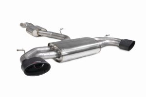 Scorpion Exhaust Resonated Cat-Back System With No Valves Ascari EVO Tailpipe Audi TT RS MK3 Non-GPF Model 2017-2018