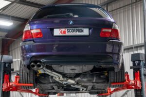 Scorpion Exhaust Cat-Back System Downturn Tailpipe BMW 320 E46 RWD Petrol 2000-2006