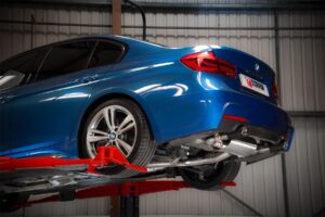 Scorpion Exhaust Non-Res Cat-Back System Carbon Trims BMW 340i F30/F31 2015-2018