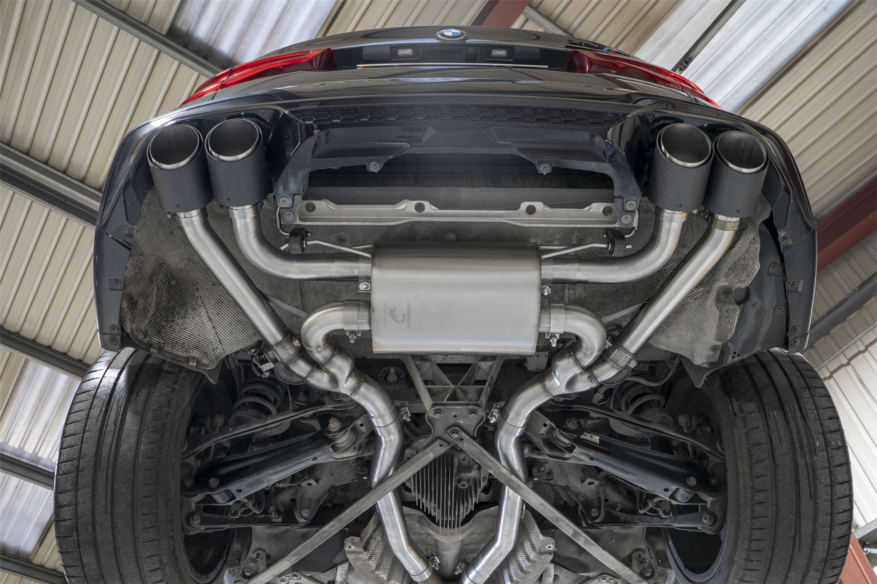 Scorpion Exhaust Half System with Valves Carbon Fibre Trims BMW X3 M Pre LCI 2019-2021
