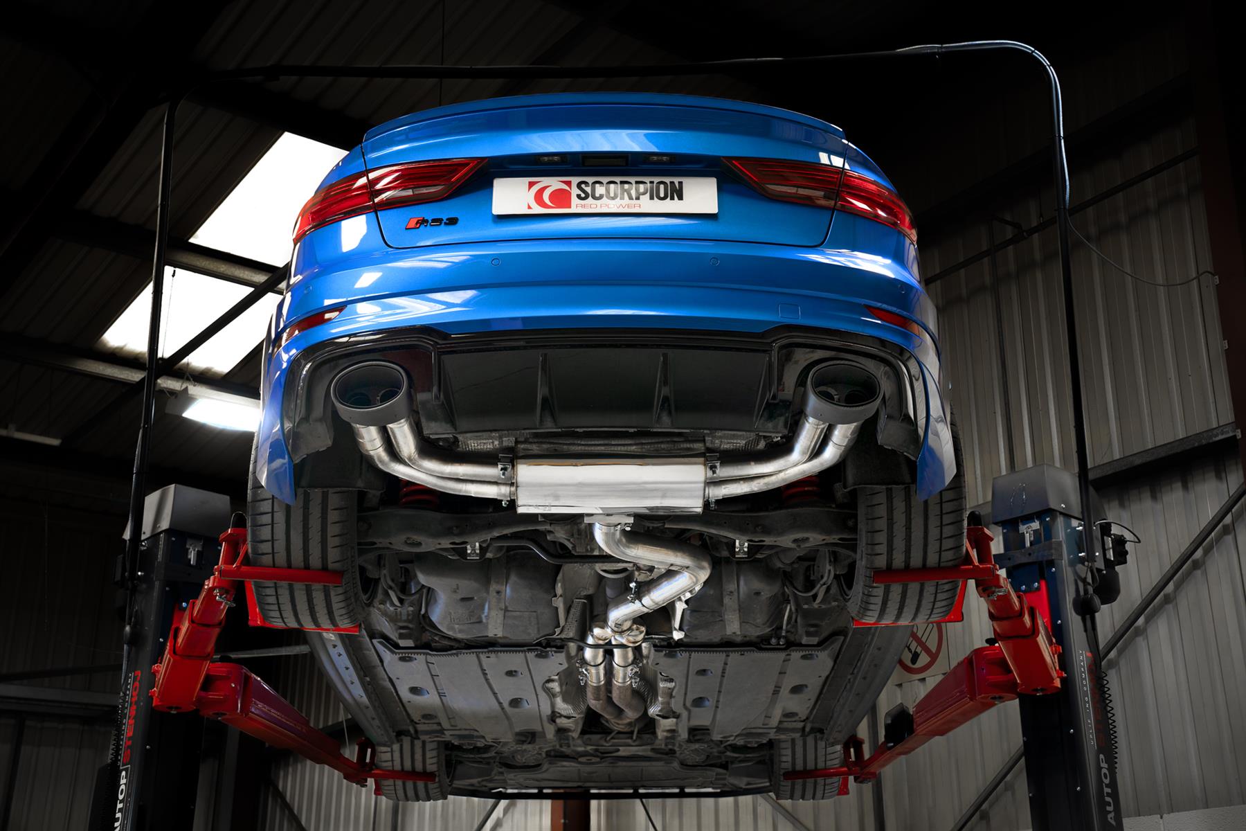 Scorpion Exhaust Non-Res Cat-Back No Valves Audi RS3 8V Saloon/Sedan Non-GPF Model 2017-2018