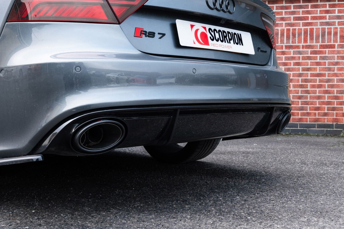 Scorpion Exhaust Resonated Half System With Trims Ascari RS Tailpipe Audi RS7 C7 2013-2018
