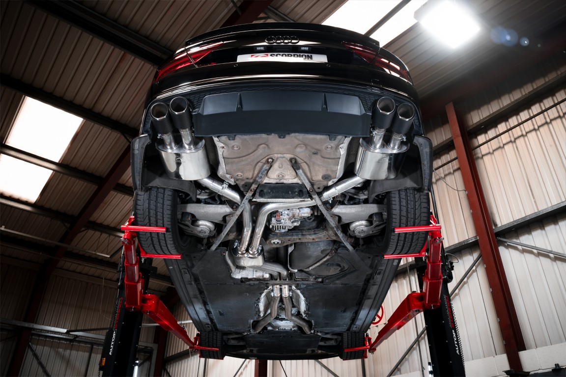 Scorpion Exhaust Resonated Half System With No Valves Ascari Tailpipe Audi S7 C7 2012-2018