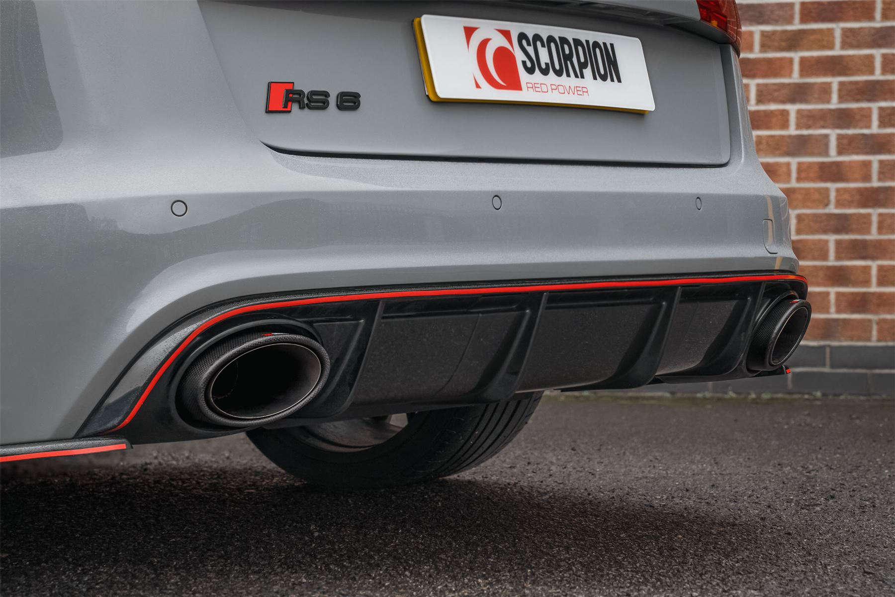 Scorpion Exhaust 170x120mm Carbon Ascari RS Trim (Pair) Audi RS6 Avant C7 2013-2018