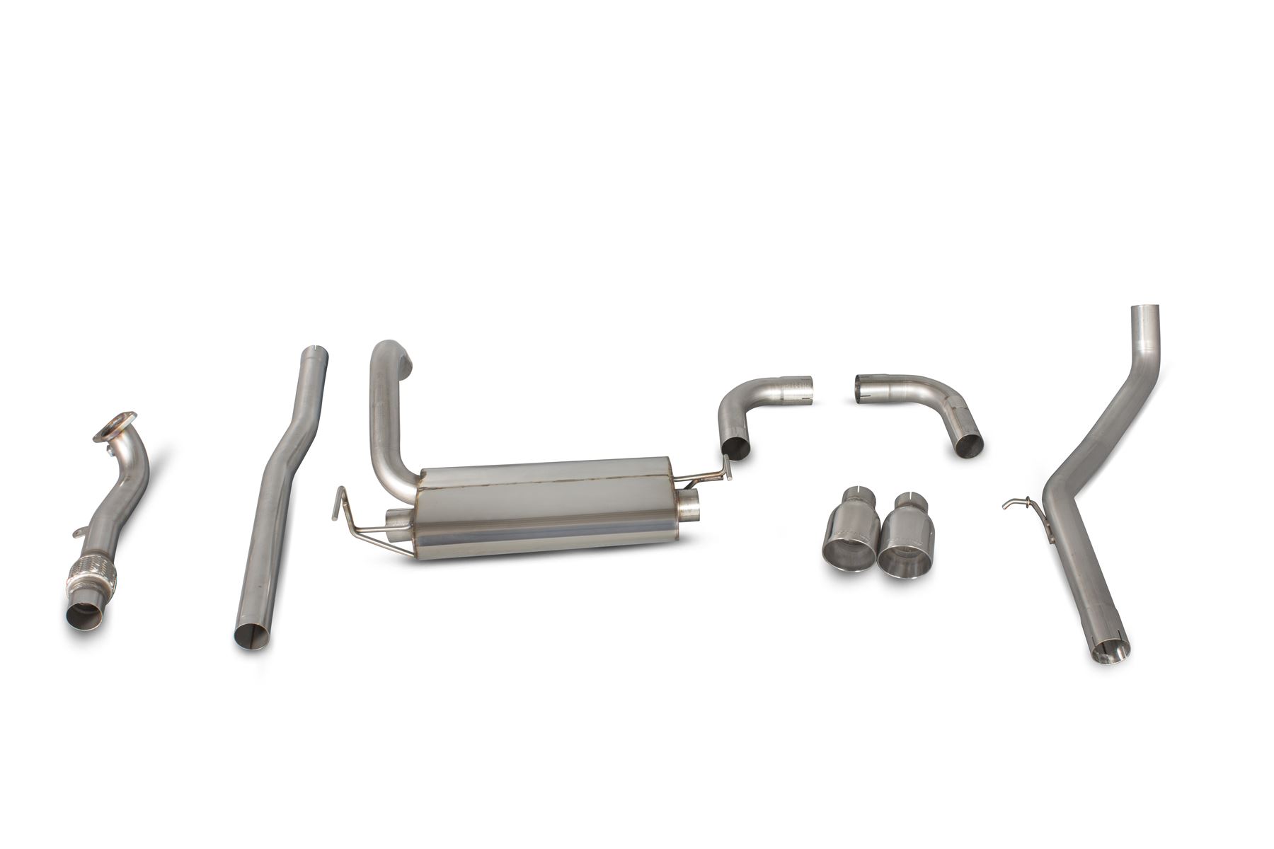 Scorpion Exhaust Non-Res Cat-Back Fiat 595 Abarth 1.4 IHI Turbo 2008-2018