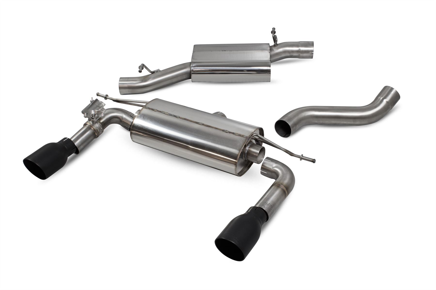 Scorpion Exhaust Res Cat-Back Valved (Black) Audi TT MK3 2.0 TFSi Quattro Coupe Non-GPF Model 2014-2019