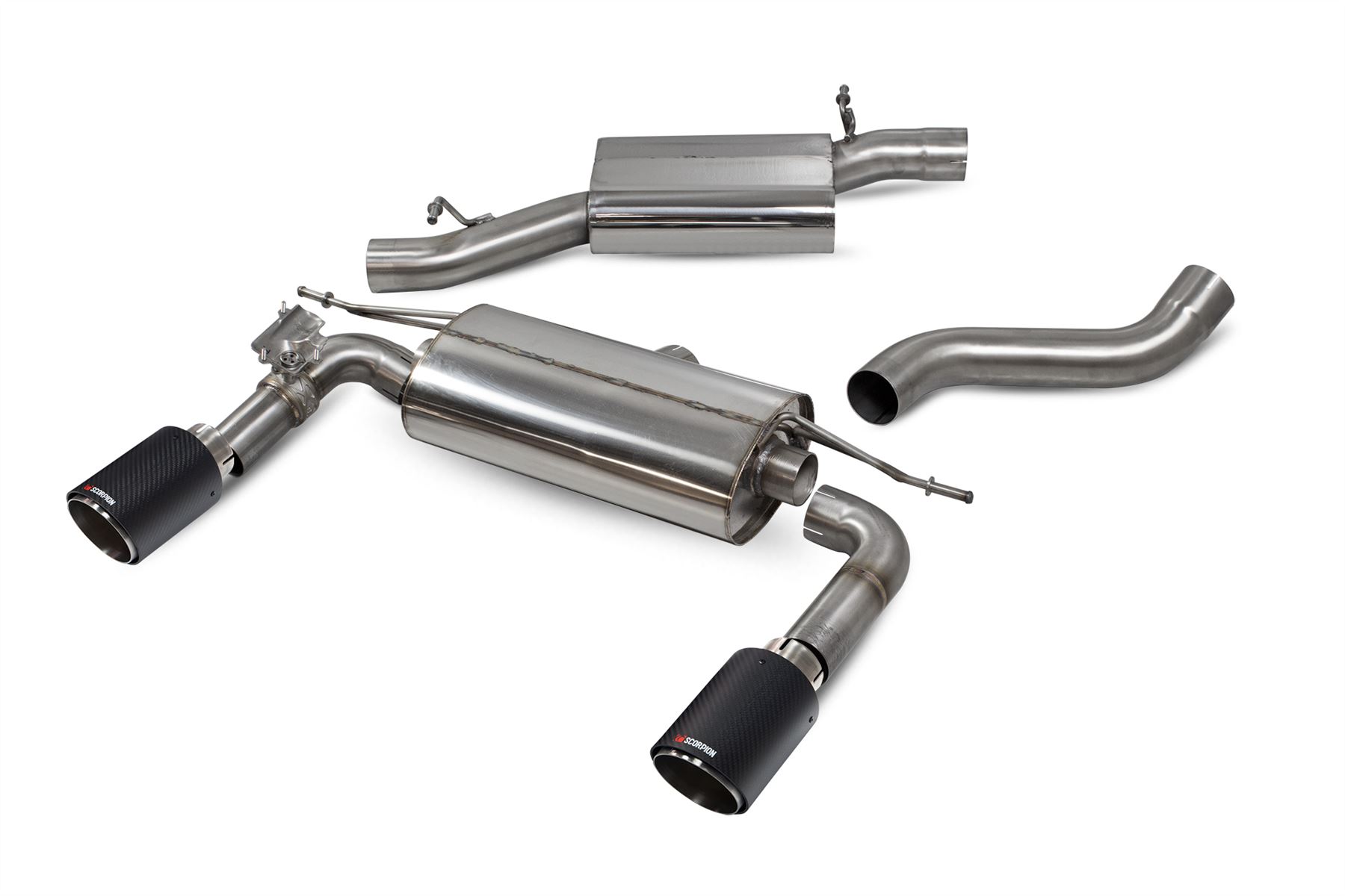 Scorpion Exhaust Res Cat-Back Valved (Black) Audi TT MK3 2.0 TFSi Quattro Coupe Non-GPF Model 2014-2019