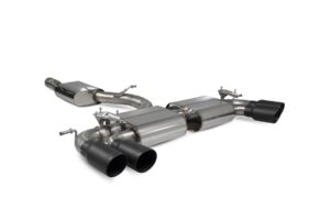 Scorpion Exhaust Res Cat-Back Valved (Black) Volkswagen Golf R MK7.5 Facelift GPF & Non-GPF Models 2017-2020