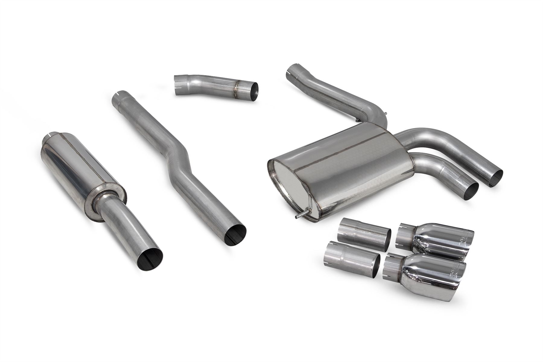 Scorpion Resonated Cat-Back System Mini Cooper S F55 (UK and EU Only) Non-GPF Model 2014-2018