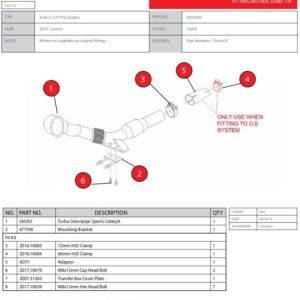 Scorpion Exhaust Turbo Downpipe Sports Cat Audi S1 2.0 TFSi Quattro 2014-2018