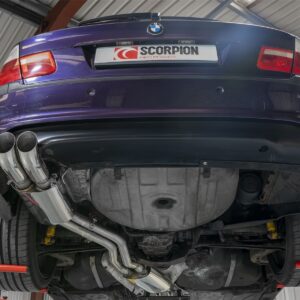 Scorpion Exhaust Cat-Back System Twin Polished DTM Trims BMW 330 E46 RWD Petrol 2000-2006