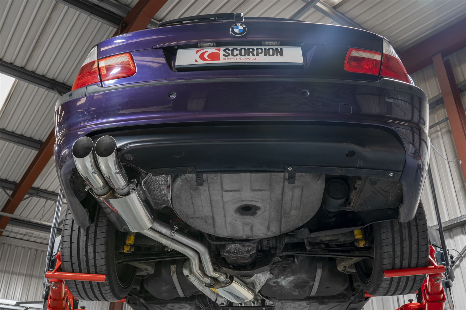 Scorpion Exhaust Cat-Back System Twin Polished DTM Trims BMW 330 E46 RWD Petrol 2000-2006
