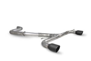 Scorpion Exhaust Non-Resonated Predator Cat-Back System Daytona Black Ceramic Tailpipe Volkswagen Golf MK6 GTI 2.0 Tsi 2009-2013