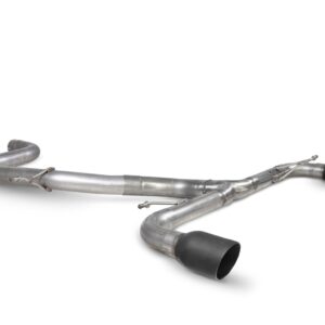 Scorpion Exhaust Non-Resonated Predator Cat-Back System Daytona Black Ceramic Tailpipe Volkswagen Golf MK6 GTI 2.0 Tsi 2009-2013