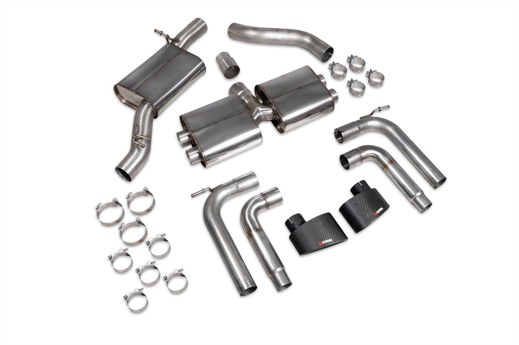 Scorpion Exhaust Resonated Cat/GPF Without Valves Audi S3 Saloon 8V 2013-2020