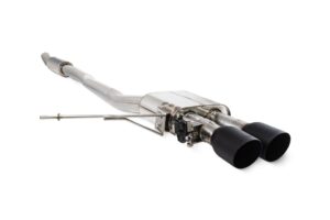 Scorpion Exhaust Tunr Resonated Cat-Back System With Valve Daytona Black Ceramic Tailpipe Mini Cooper S F56 Non-GPF Model 2014-2018