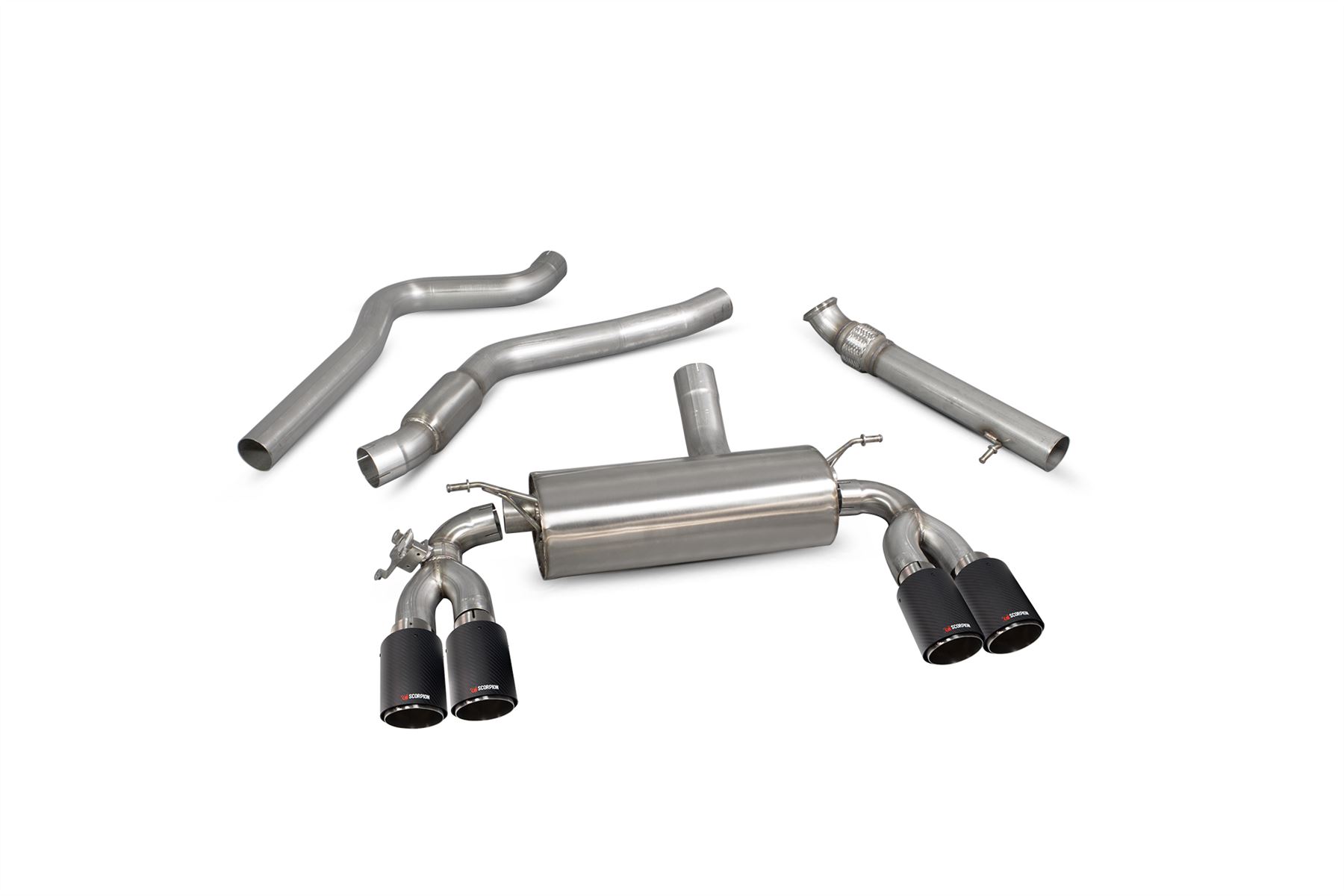 Scorpion Exhaust Cat-Back Valved (Black) BMW M2 F87 Non-GPF Model 2016-2018