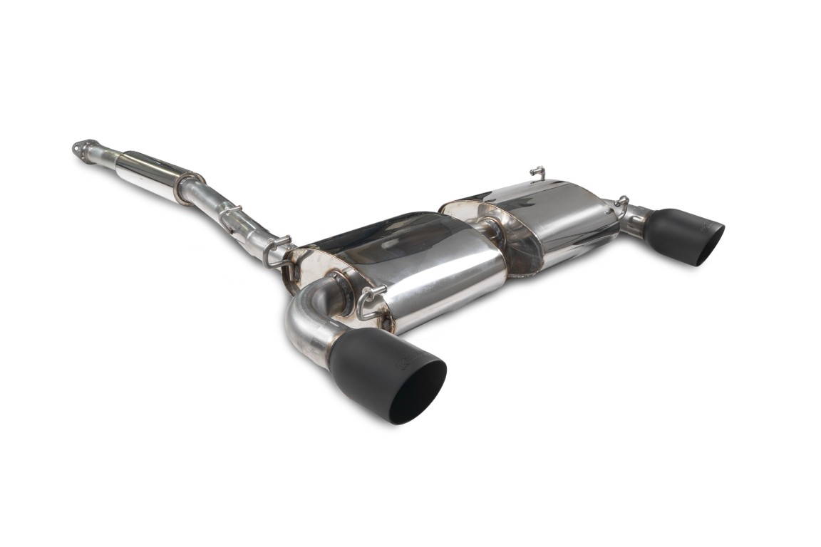 Scorpion Exhaust Non-Resonated Cat-Back System Daytona Black Ceramic Tailpipe Scion FR-S 2013-2016
