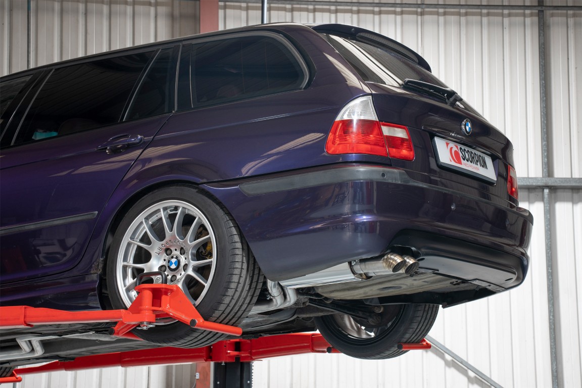 Scorpion Exhaust Cat-Back System Downturn Tailpipe BMW 320 E46 RWD Petrol 2000-2006