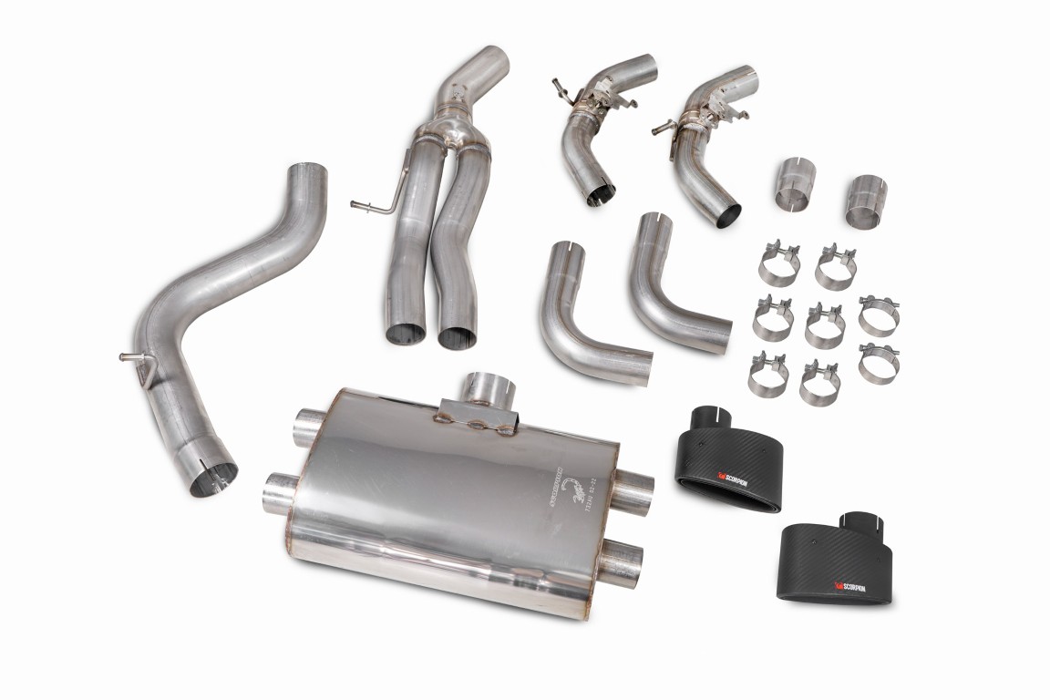 Scorpion Exhaust Non-Res GPF-Back System With Valves Ascari EVO Tailpipe Audi TT RS MK3 Non-GPF Model 2017-2018