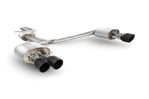 Scorpion Exhaust Resonated Half System With No Valves Daytona Black Ceramic Tailpipe Audi S6 C7 2012-2018
