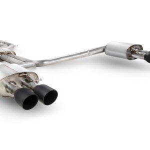 Scorpion Exhaust Resonated Half System With No Valves Daytona Black Ceramic Tailpipe Audi S6 C7 2012-2018