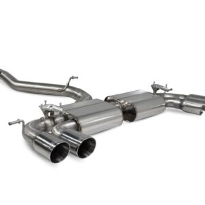 Scorpion Exhaust Non-Resonated Cat/GPF-Back System With Valves Daytona Tailpipe Audi S3 2.0T 8V 3-Door Facelift GPF Model 2019-2020