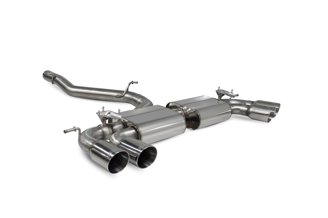 Scorpion Exhaust Non-Resonated Cat/GPF-Back System With Valves Daytona Tailpipe Audi S3 2.0T 8V Sportback Facelift GPF Model 2019-2020