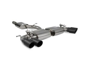 Scorpion Exhaust Resonated GPF-Back System With Valves Daytona Black Ceramic Tailpipe Audi SQ2 2019-2026