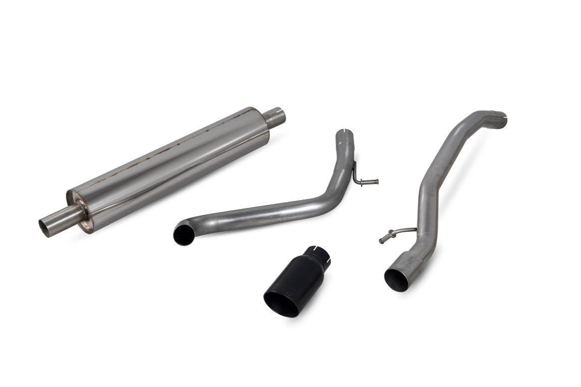 Scorpion Exhaust Resonated Cat-Back System Daytona Black Ceramic Tailpipe Volkswagen UP! 1.0 TSI Including 3/5-Door Models 2018-2024